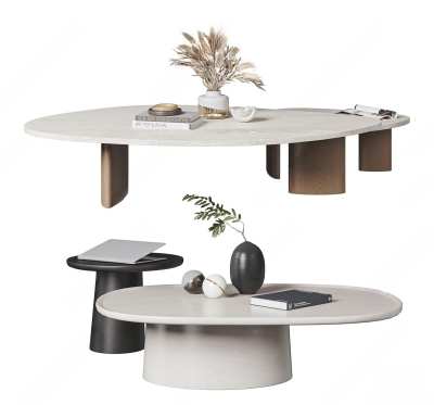 MOLTENI C现代茶几组合 饰品摆件3D模型下载